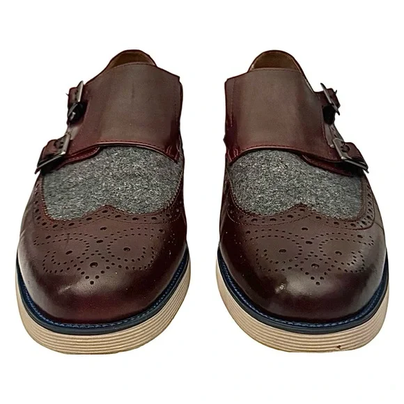 Marc Nolan Palmer Wingtip Oxford Burgundy Leather Casual Shoes Men’s Size 10 M